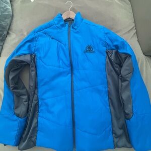 North end Blue Puffer Vest with Black Accents